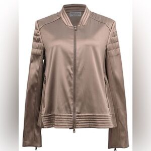 NEW Brunello Cucinelli silk short zip jacket IT 44 10 12 stunning new w/out tags